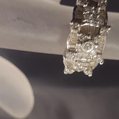 14 Karat White Gold and Diamond Ring- Size 4- Approx Weight 8.3 Grams (#36)