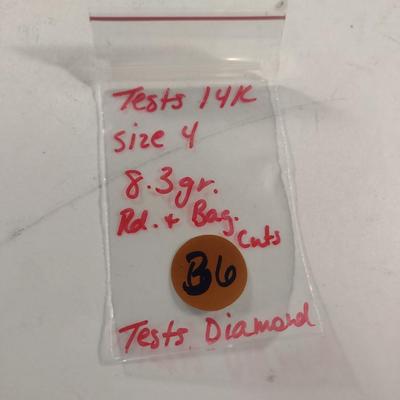 14 Karat White Gold and Diamond Ring- Size 4- Approx Weight 8.3 Grams (#36)
