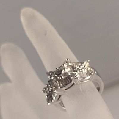 14 Karat White Gold and Diamond Ring- Size 4- Approx Weight 8.3 Grams (#36)