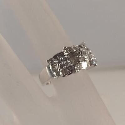14 Karat White Gold and Diamond Ring- Size 4- Approx Weight 8.3 Grams (#36)
