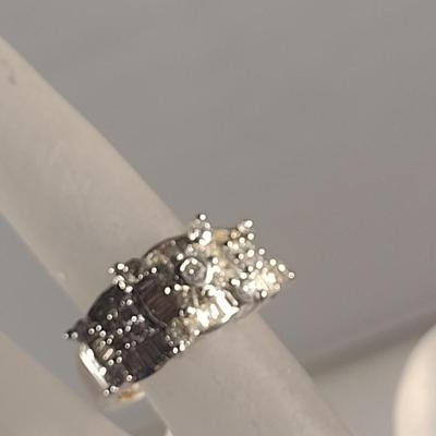 14 Karat White Gold and Diamond Ring- Size 4- Approx Weight 8.3 Grams (#36)