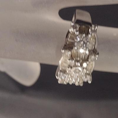 14 Karat White Gold and Diamond Ring- Size 4- Approx Weight 8.3 Grams (#36)