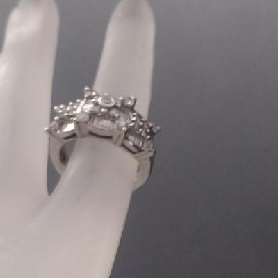 14 Karat White Gold and Diamond Ring- Size 4- Approx Weight 8.3 Grams (#36)