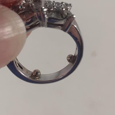 14 Karat White Gold and Diamond Ring- Size 4- Approx Weight 8.3 Grams (#36)