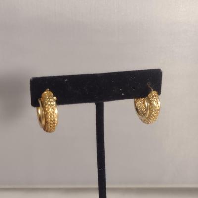 14 Karat Yellow Gold Post Earrings- Approx Weight 4.2 Grams (#40)