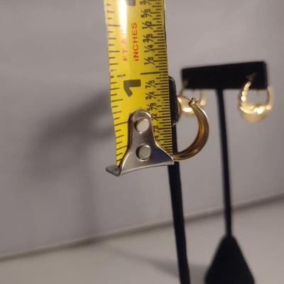 Two Pairs of 14 Karat Yellow Gold Post Earrings- Approx Weight 4.7 Grams (#41)