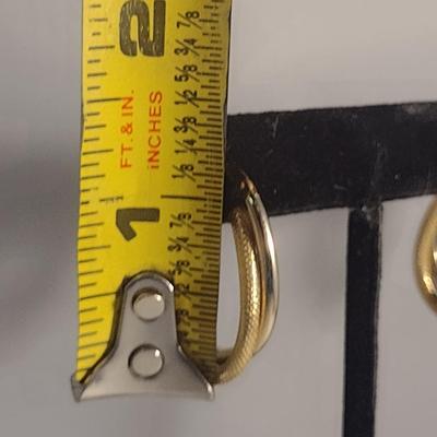 Two Pairs of 14 Karat Yellow Gold Post Earrings- Approx Weight 7.9 Grams (#42)