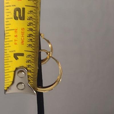 Two Pairs of 14 Karat Yellow Gold Post Earrings- Approx Weight 7.9 Grams (#42)