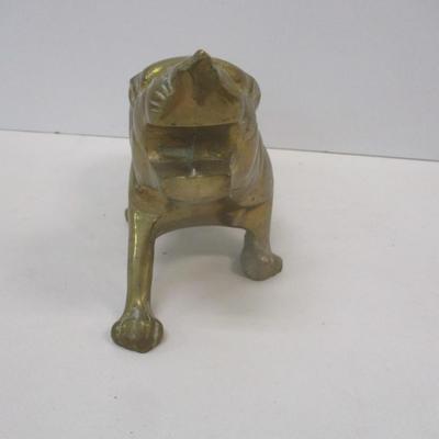 Vintage Solid Brass Hollywood Regency Or Art Deco Style Roaring Tiger