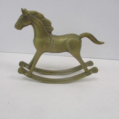 Solid Brass Little Rocky The Rocking Horse