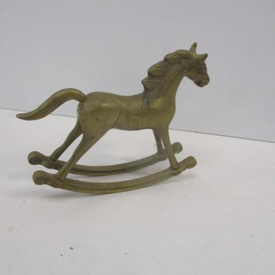 Solid Brass Little Rocky The Rocking Horse