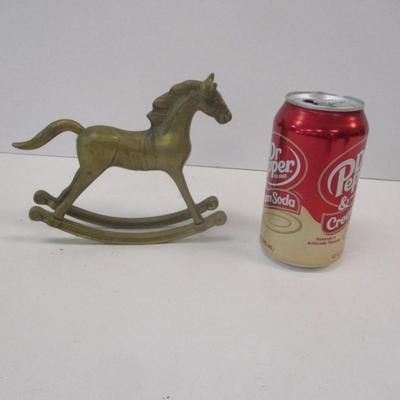 Solid Brass Little Rocky The Rocking Horse