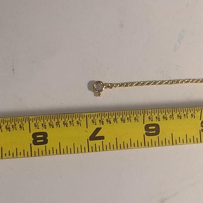 18 Karat Yellow Gold Bracelet- 7" Long- Approx Weight 3.5 Grams (#45)