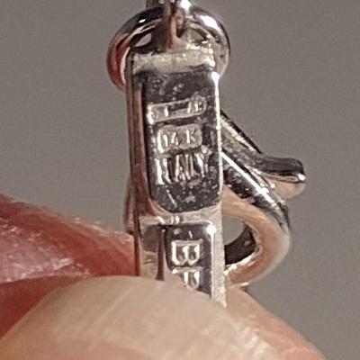 14 Karat White Gold Necklace with Pendant- Approx 6.5 Grams Total Weight (#47)