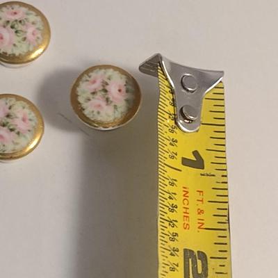 Collection of Vintage Hand Painted Porcelain Buttons (#49)