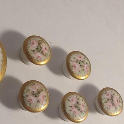 Collection of Vintage Hand Painted Porcelain Buttons (#49)