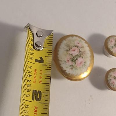 Collection of Vintage Hand Painted Porcelain Buttons (#49)
