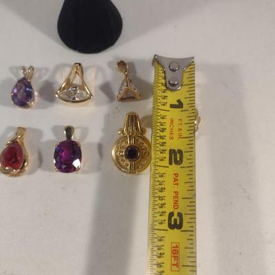 Collection of Gold Tone Sterling 925 Jewelry- Pendants and Earrings (#51)