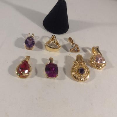 Collection of Gold Tone Sterling 925 Jewelry- Pendants and Earrings (#51)