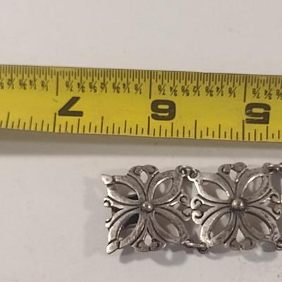 Taxco 980 Sterling Silver Bracelet- 6 1/2" Long- Approx Total Weight 30.0 Grams (#53)