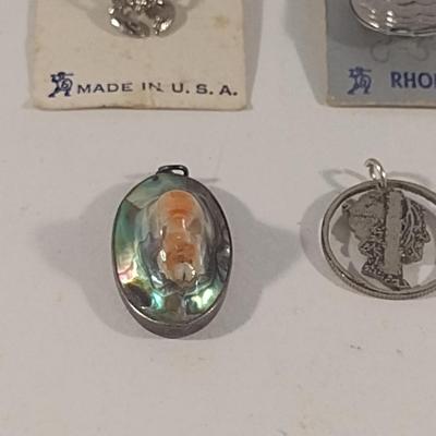 Sterling Silver Charms/Pendants and Diminutive Unicorn Figurine (#54)