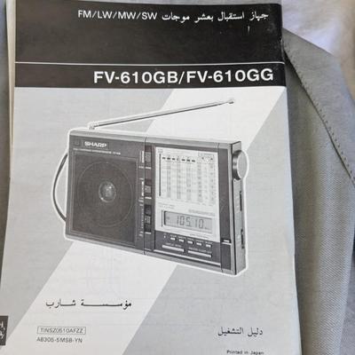 SHARP FV-610 GB Dual Conversion High Sensitivity FM Stereo 10 Band Receiver
