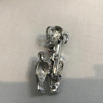 Vintage Silvertone Dog Brooch