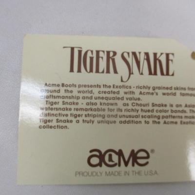 Made In USA Size 13D Acme Boots Tiger Snake Boots