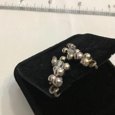 Crystal and Silver Earrings