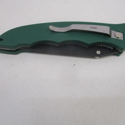 Set Of 10 New Zeppelin Folder II Comes With Sheath & Pocket Clip Frost Cutlery Knives 16-894G/B #7