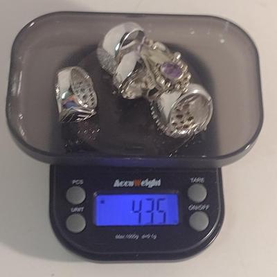 Collection of Sterling Silver 925 Rings- Assorted Sizes (#58)