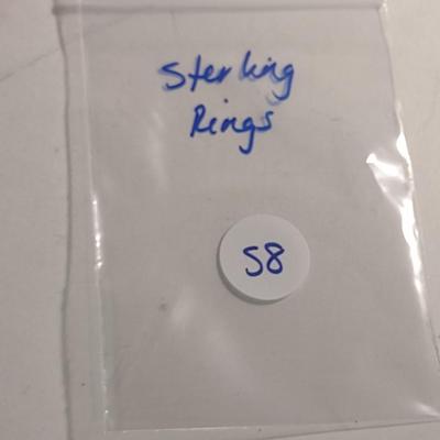 Collection of Sterling Silver 925 Rings- Assorted Sizes (#58)