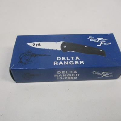 Set of 8 New Black Delta Ranger Come With Pocket Clip Frost Cutlery Knives 15-208B #9
