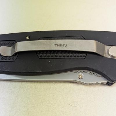 Set of 8 New Black Delta Ranger Come With Pocket Clip Frost Cutlery Knives 15-208B #9