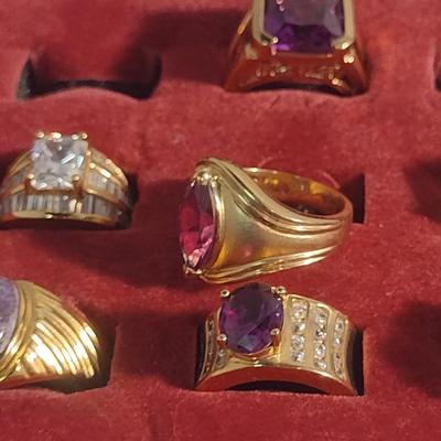 Collection of Gold Tone Sterling Silver 925 Rings- Assorted Sizes (#59)