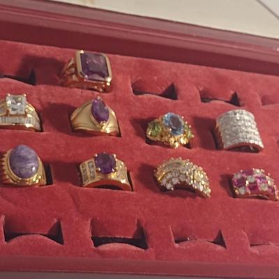 Collection of Gold Tone Sterling Silver 925 Rings- Assorted Sizes (#59)