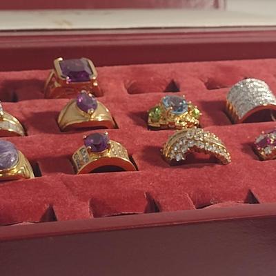 Collection of Gold Tone Sterling Silver 925 Rings- Assorted Sizes (#59)