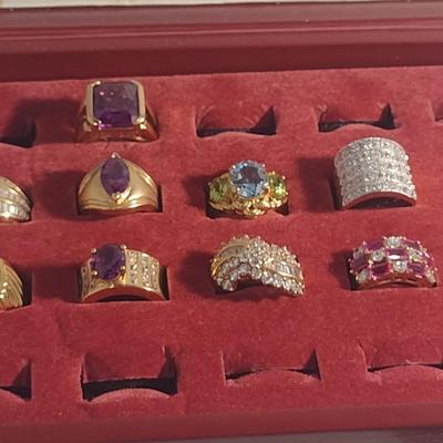 Collection of Gold Tone Sterling Silver 925 Rings- Assorted Sizes (#59)