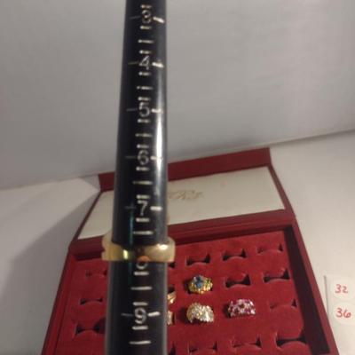 Collection of Gold Tone Sterling Silver 925 Rings- Assorted Sizes (#59)