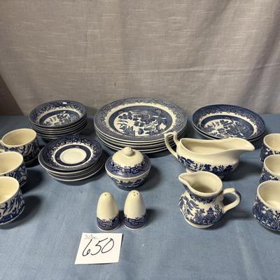 Churchhill Blue Willow set