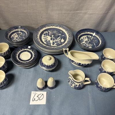Churchhill Blue Willow set