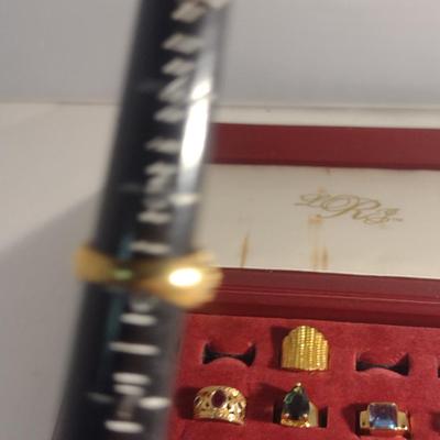 Collection of Gold Tone Sterling Silver 925 Rings- Assorted Sizes (#60)