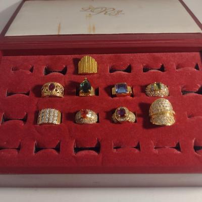 Collection of Gold Tone Sterling Silver 925 Rings- Assorted Sizes (#60)
