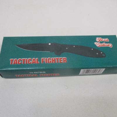 Set of 10 New Black Tactical Fighter Pocket Knives Frost Cutlery 15-867B/B #15