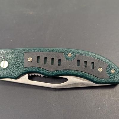 Set Of 11 New Black/Green Terminal Folder Pocket Knives Frost Cutlery 18-035G #24