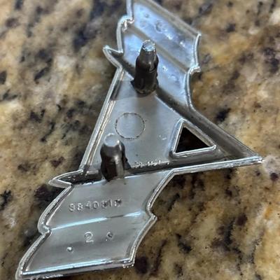 OEM Vintage Chevy Corvette V Flag car Emblem