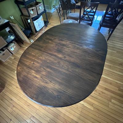 Solid Wood Dining Table with Leaf (DR-DZ)