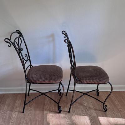 Two Pier 1 Mediterranean Style Wrought Iron Chairs (PB-DZ)