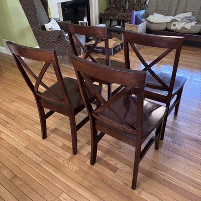 Four Pier 1 Cross Back Dining Chairs (DR-DZ)