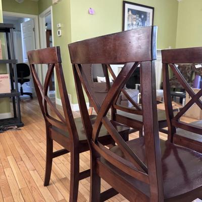 Four Pier 1 Cross Back Dining Chairs (DR-DZ)